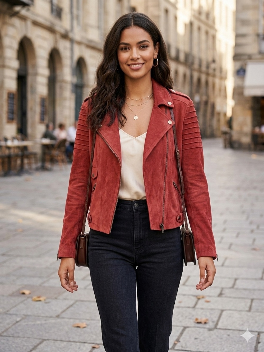 MINKPINK Faux Suede Moto Biker Jacket Ribbed Sleeve Medium
